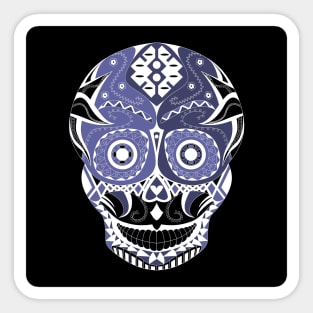 black death with smile ecopop calavera candy skull art Sticker